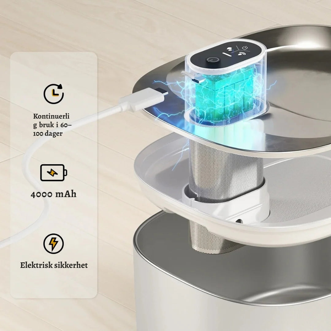 PurrKilde – Den Stillegående, Trådløse Vannfontenen for Sunnere Katter